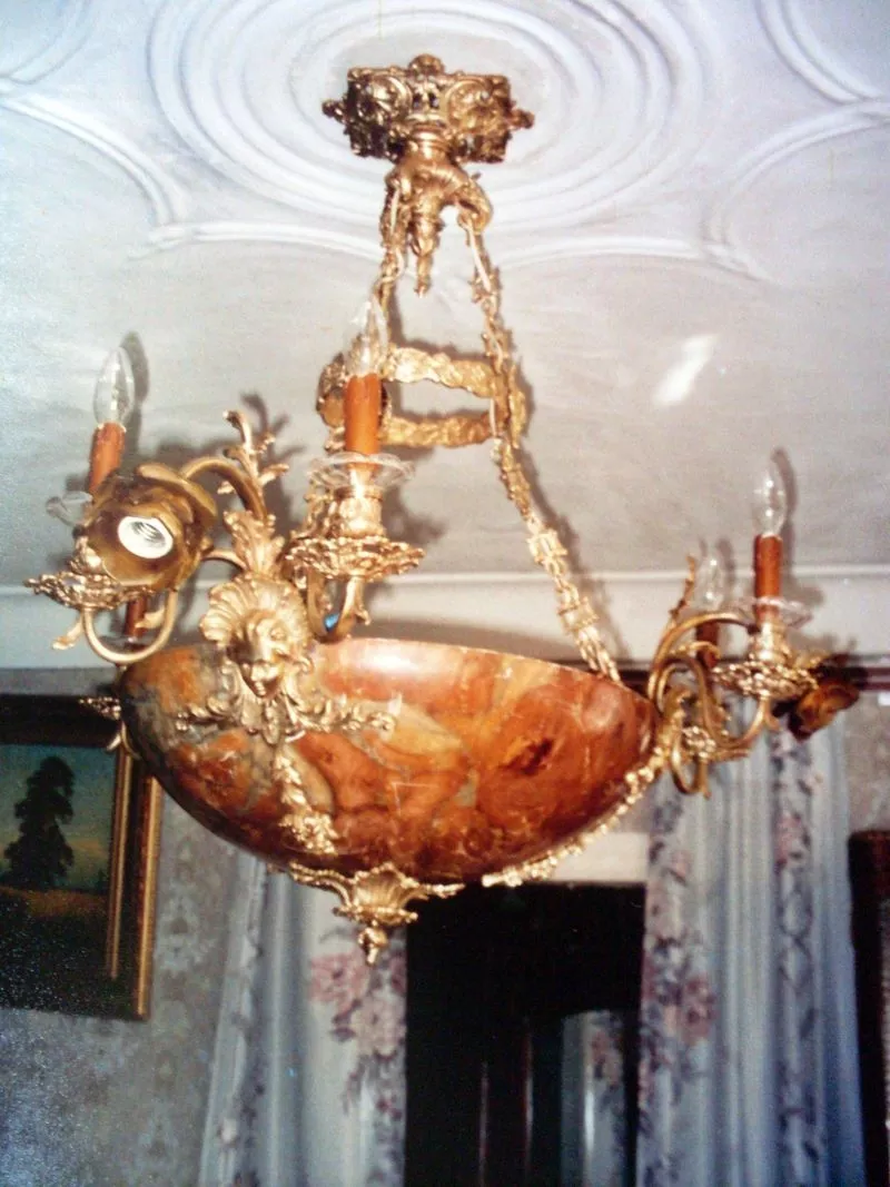 Люстра 18 века бронза руинный мрамор